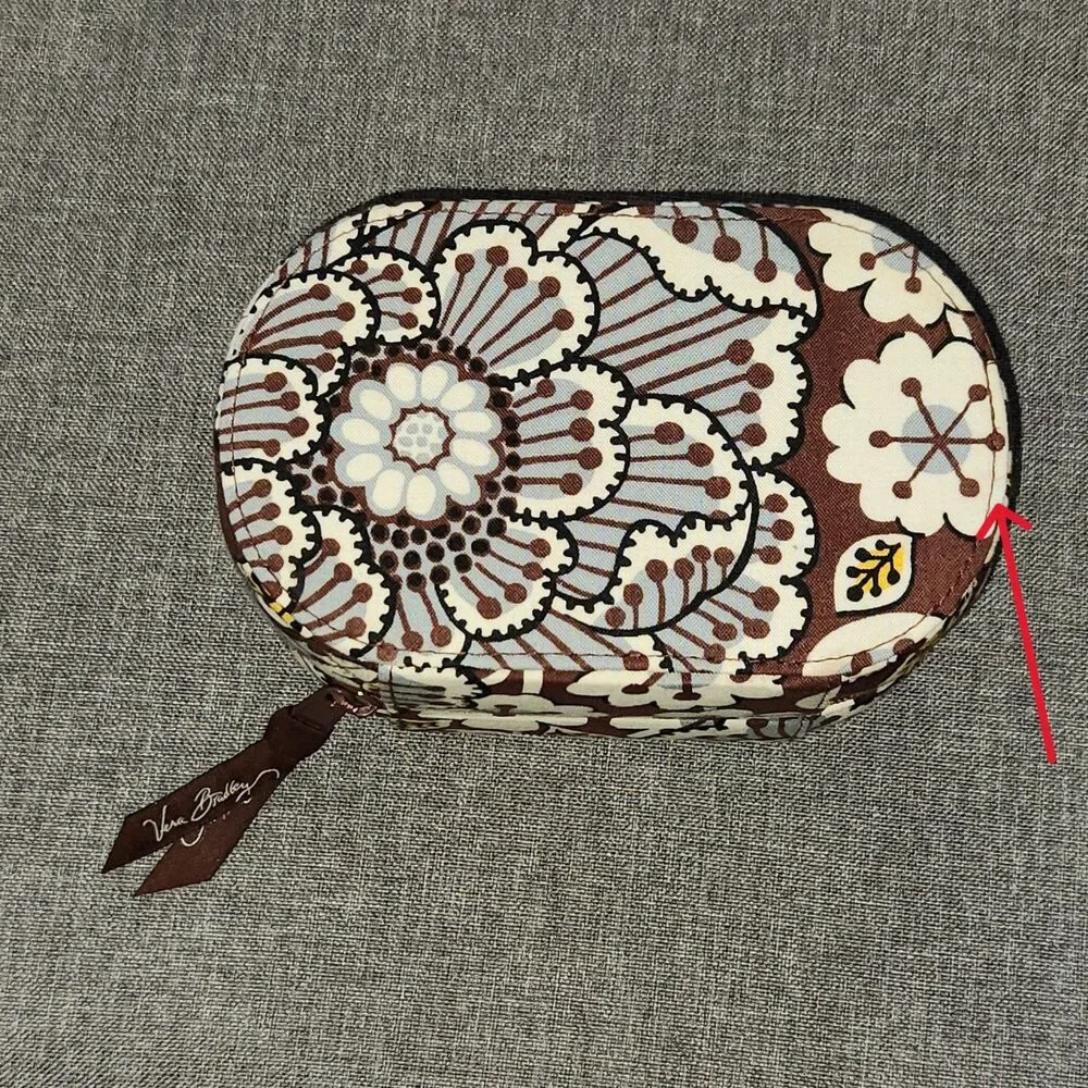 Vera Bradley Floral Quilted Travel Jewelry Case